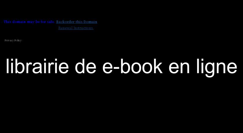 librairie de e-book en ligne