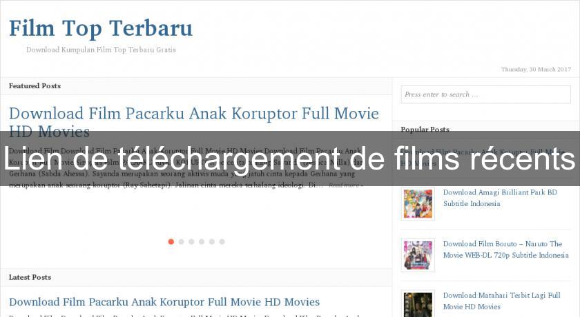 Lien de téléchargement de films récents Lien de téléchargement de films récents