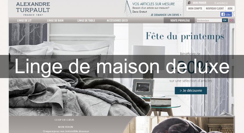 Linge de maison de luxe