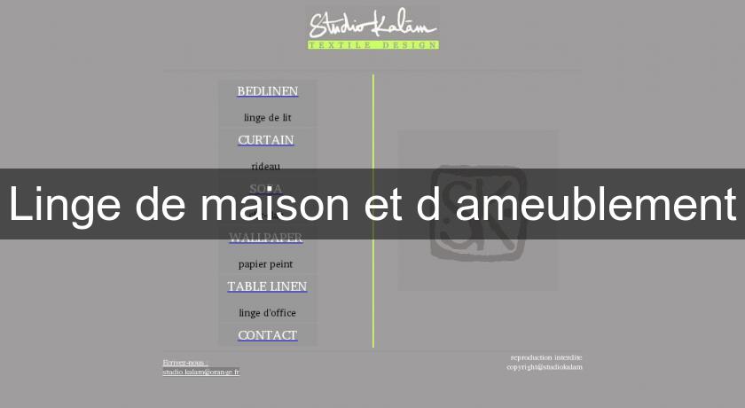 Linge de maison et d'ameublement Linge de maison et d'ameublement