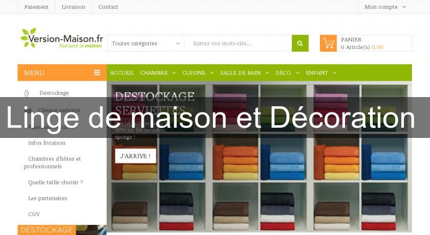 Linge de maison et Décoration Linge de maison et Décoration