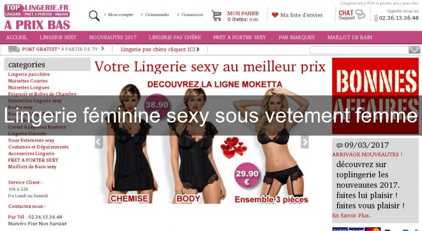 Lingerie féminine sexy sous vetement femme