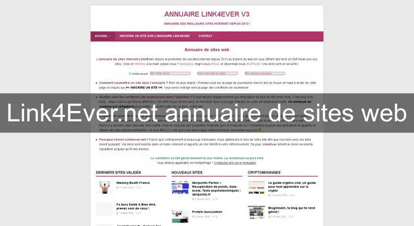 Link4Ever.net annuaire de sites web