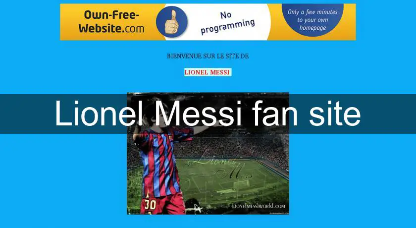 Lionel Messi fan site