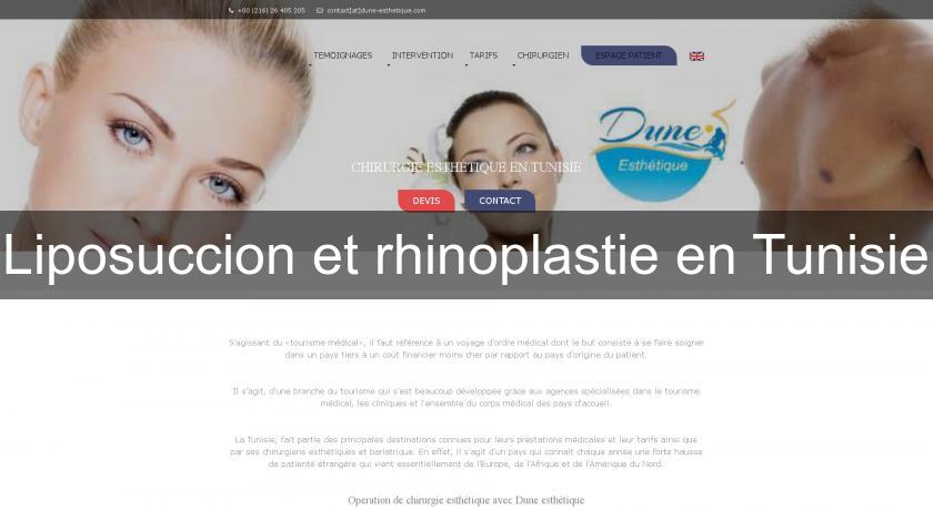 Liposuccion et rhinoplastie en Tunisie