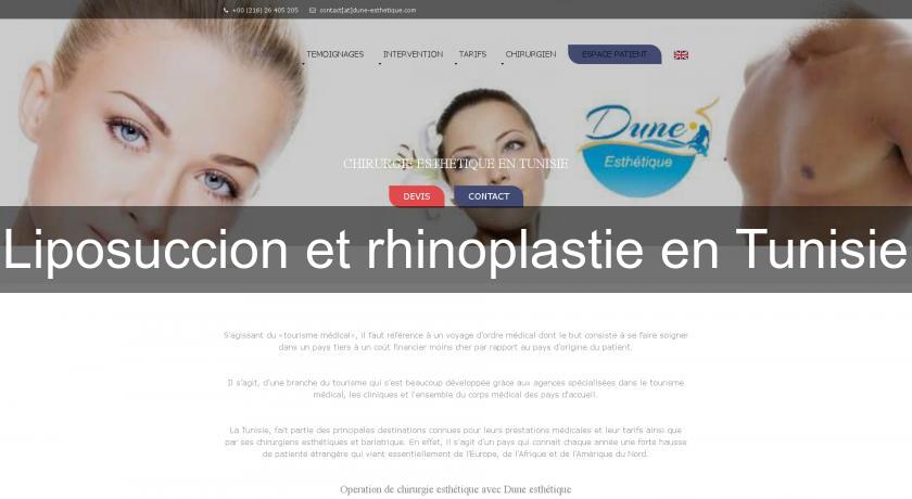 Liposuccion et rhinoplastie en Tunisie Liposuccion et rhinoplastie en Tunisie
