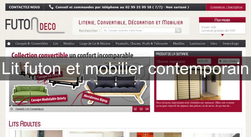 Lit futon et mobilier contemporain