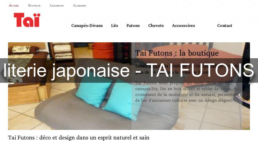 literie japonaise - TAI FUTONS