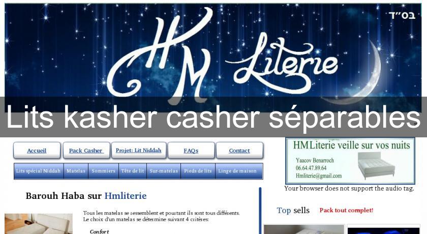 Lits kasher casher séparables Lits kasher casher séparables