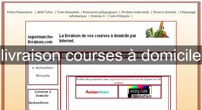 livraison courses à domicile