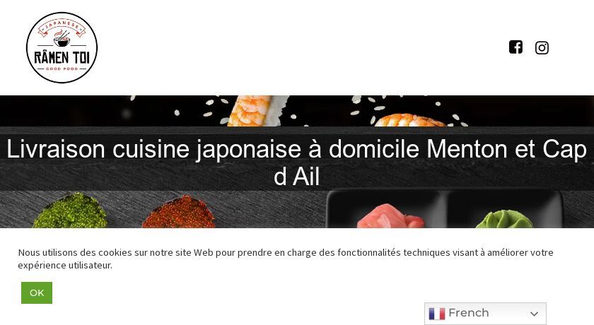 Livraison cuisine japonaise à domicile Menton et Cap d'Ail