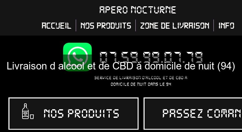 Livraison d'alcool et de CBD à domicile de nuit (94) Livraison d'alcool et de CBD à domicile de nuit (94)
