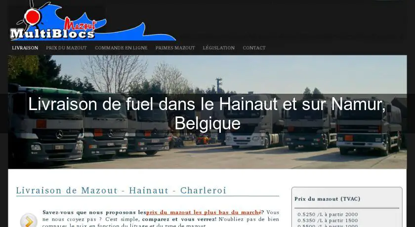 Livraison de fuel dans le Hainaut et sur Namur, Belgique