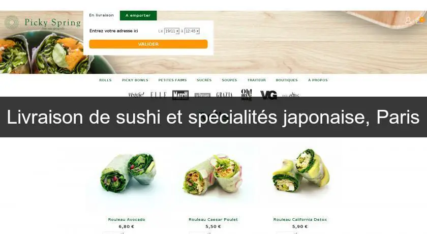 Livraison de sushi et spécialités japonaise, Paris