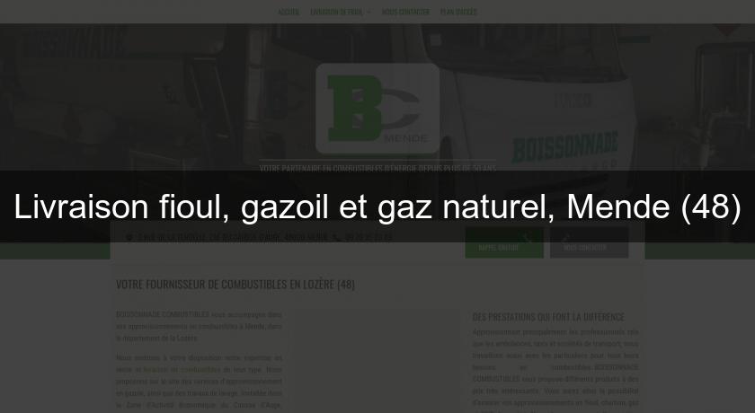 Livraison fioul, gazoil et gaz naturel, Mende (48)