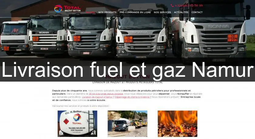 Livraison fuel et gaz Namur
