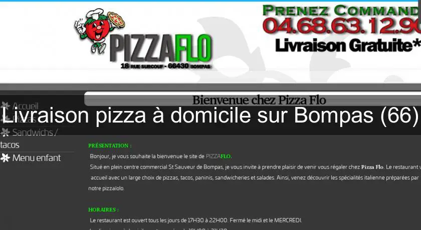 Livraison pizza à domicile sur Bompas (66)
