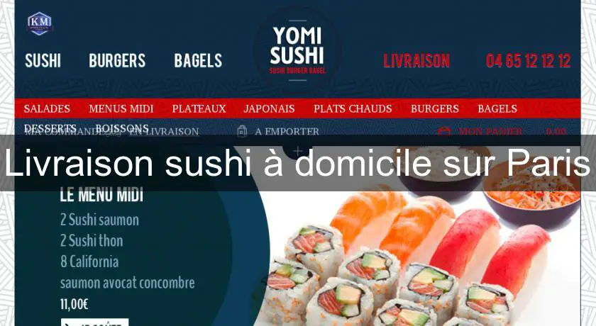 Livraison sushi à domicile sur Paris