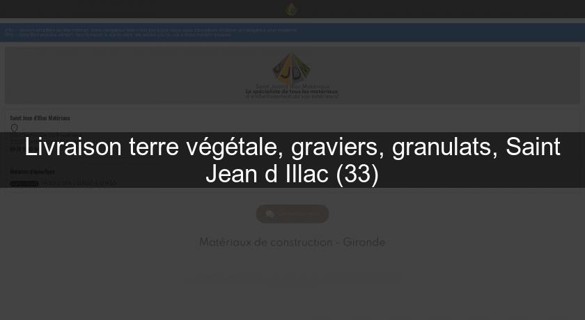 Livraison terre végétale, graviers, granulats, Saint Jean d'Illac (33)