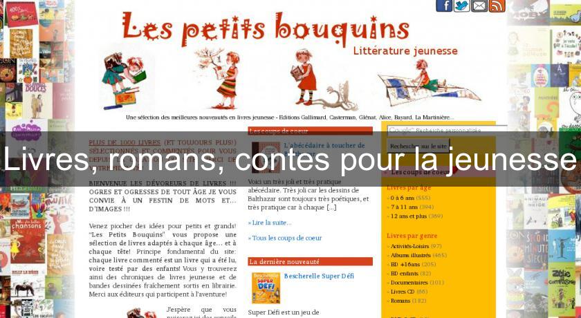 Livres, romans, contes pour la jeunesse