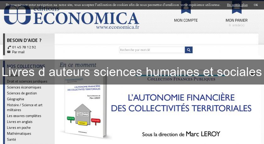 Livres d'auteurs sciences humaines et sociales Livres d'auteurs sciences humaines et sociales