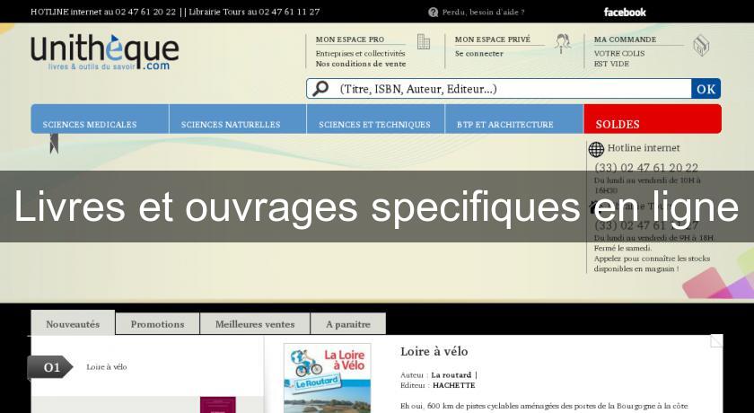 Livres et ouvrages specifiques en ligne Livres et ouvrages specifiques en ligne