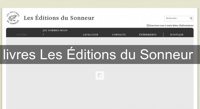 livres Les Éditions du Sonneur 
