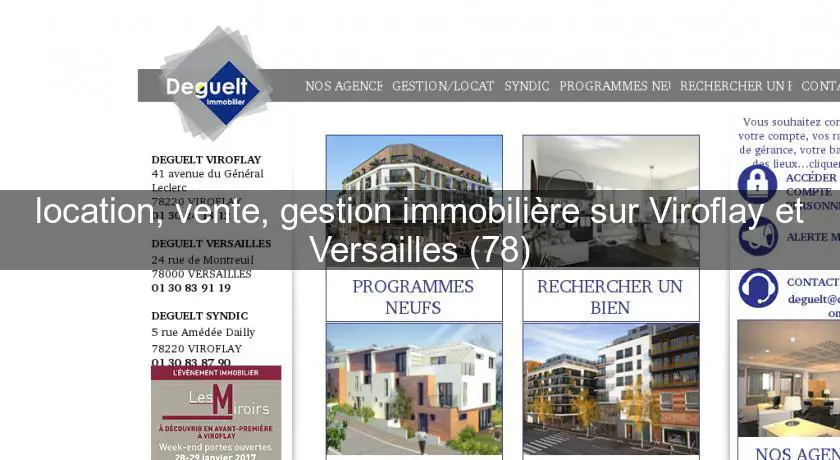location, vente, gestion immobilière sur Viroflay et Versailles (78)