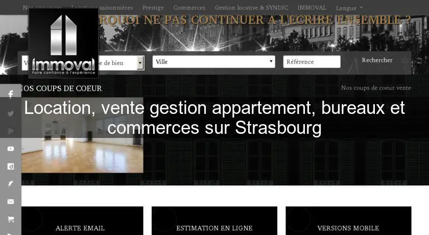 Location, vente gestion appartement, bureaux et commerces sur Strasbourg
