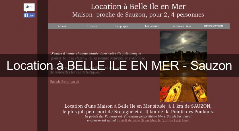 Location à BELLE ILE EN MER - Sauzon Location à BELLE ILE EN MER - Sauzon