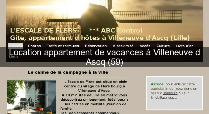 Location appartement de vacances à Villeneuve d'Ascq (59)