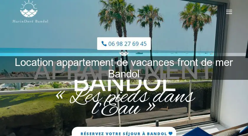 Location appartement de vacances front de mer Bandol
