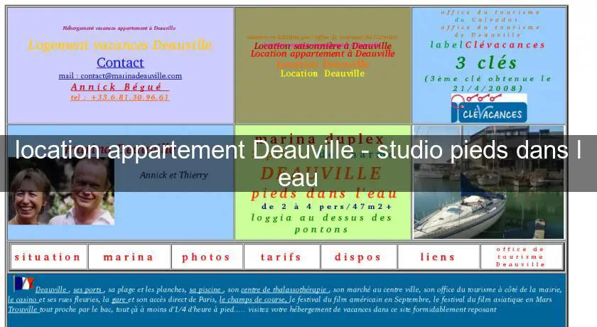 location appartement Deauville - studio pieds dans l'eau