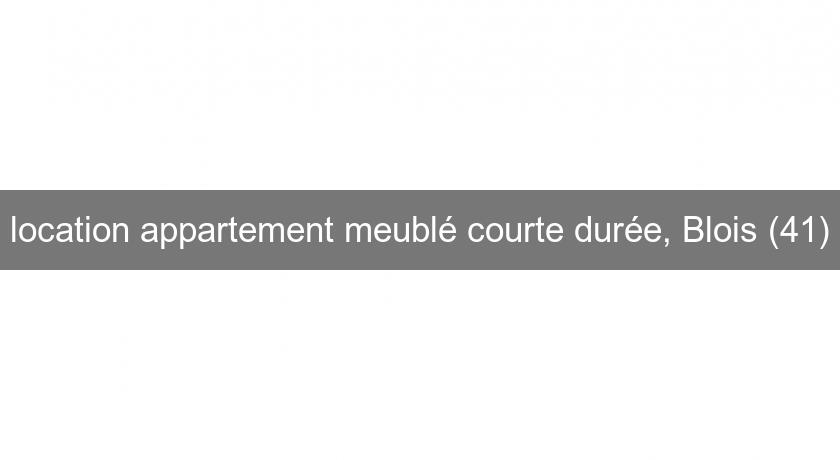 location appartement meublé courte durée, Blois (41)