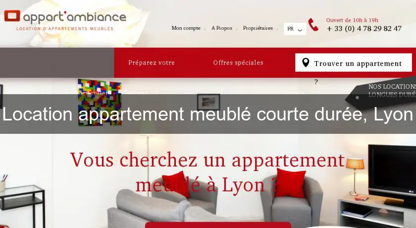 Location appartement meublé courte durée, Lyon