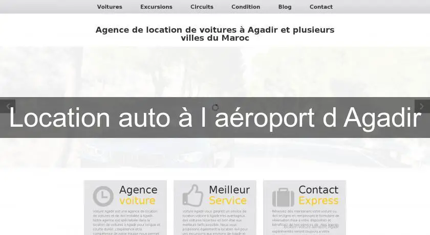 Location auto à l'aéroport d'Agadir