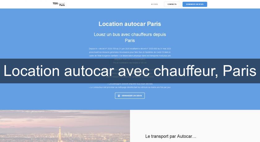 Location autocar avec chauffeur, Paris