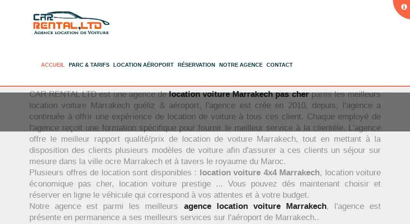 location automobile Marrakech