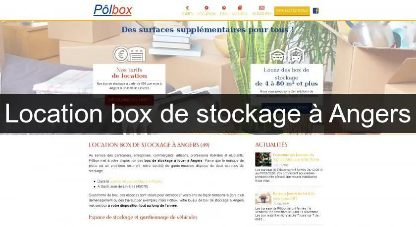 Location box de stockage à Angers