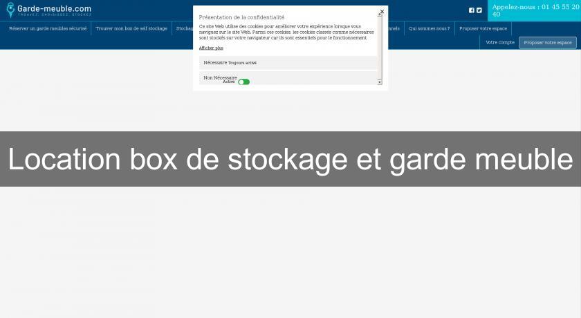 Location box de stockage et garde meuble Location box de stockage et garde meuble