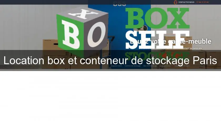 Location box et conteneur de stockage Paris