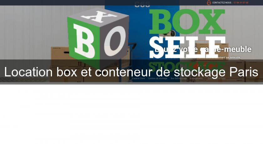 Location box et conteneur de stockage Paris