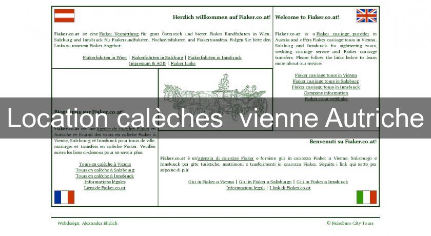 Location calèches  vienne Autriche