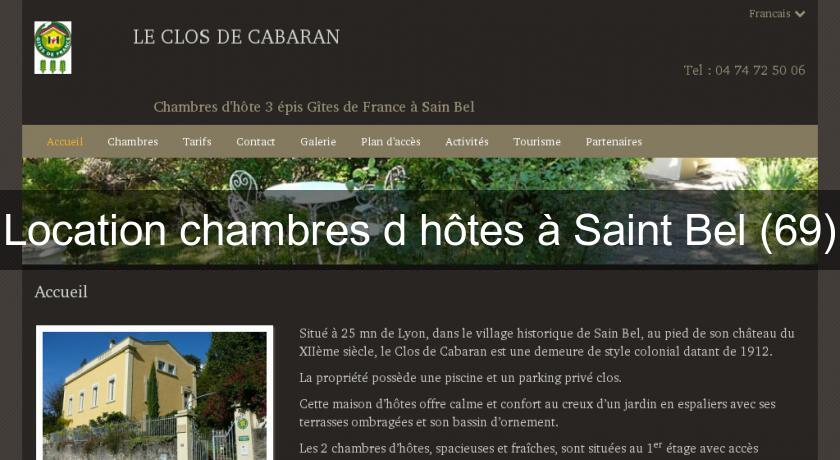 Location chambres d'hôtes à Saint Bel (69) Location chambres d'hôtes à Saint Bel (69)