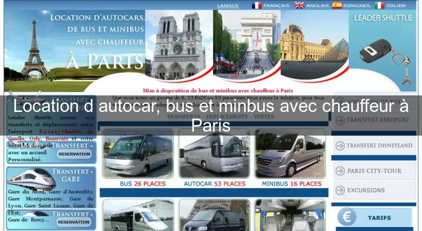 Location d'autocar, bus et minbus avec chauffeur à Paris