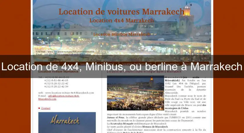 Location de 4x4, Minibus, ou berline à Marrakech