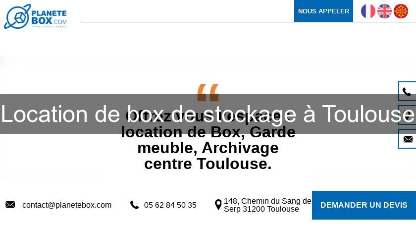 Location de box de stockage à Toulouse