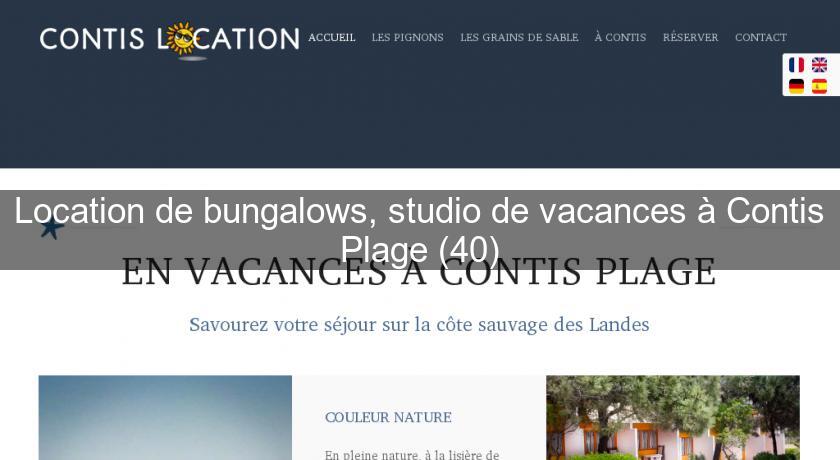 Location de bungalows, studio de vacances à Contis Plage (40)