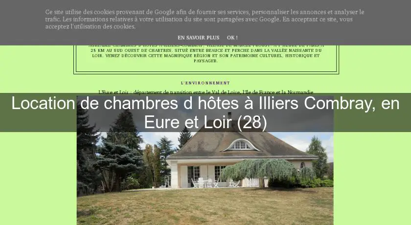 Location de chambres d'hôtes à Illiers Combray, en Eure et Loir (28)