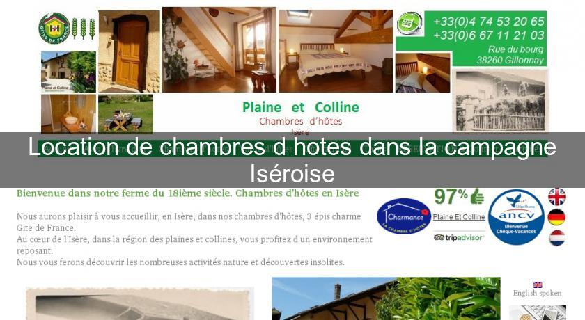 Location de chambres d'hotes dans la campagne Iséroise